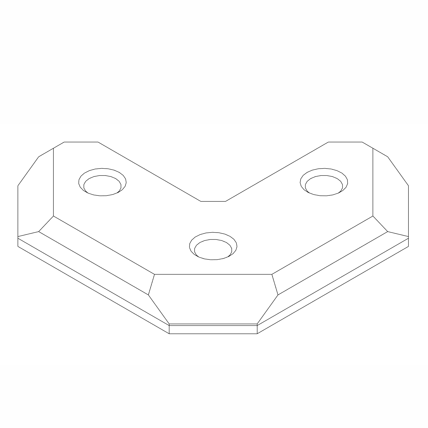 K2 3‑Loch‑Verbinderplatte – Triple Connector