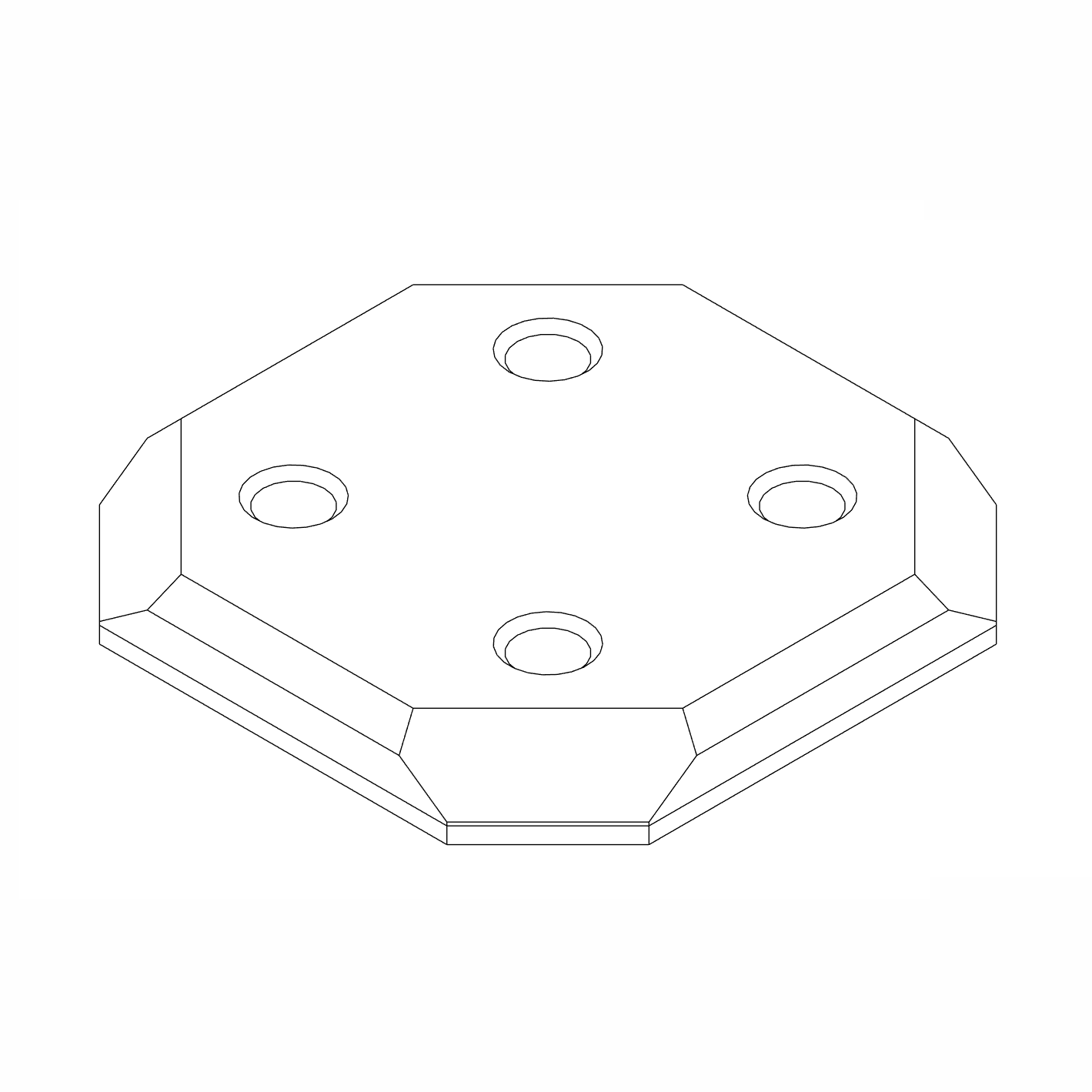 K2 4‑Loch‑Verbinderplatte – Quad Hub