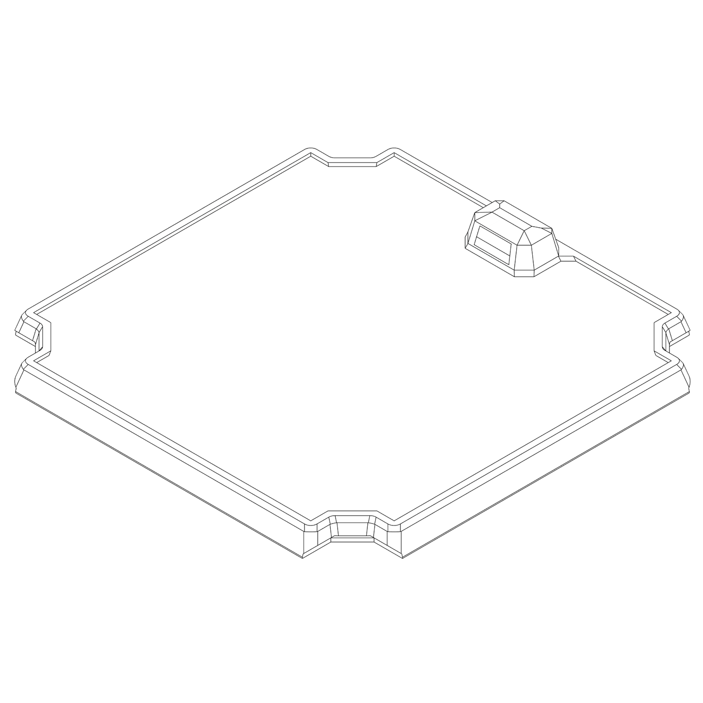 K2 Abdeckplatte 1x1